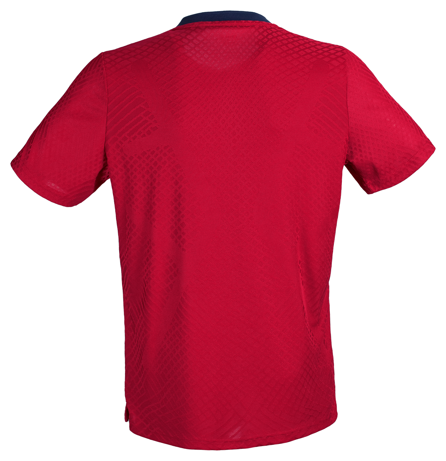 Tibhar Osmium France Hemd in Rot – Rückansicht.