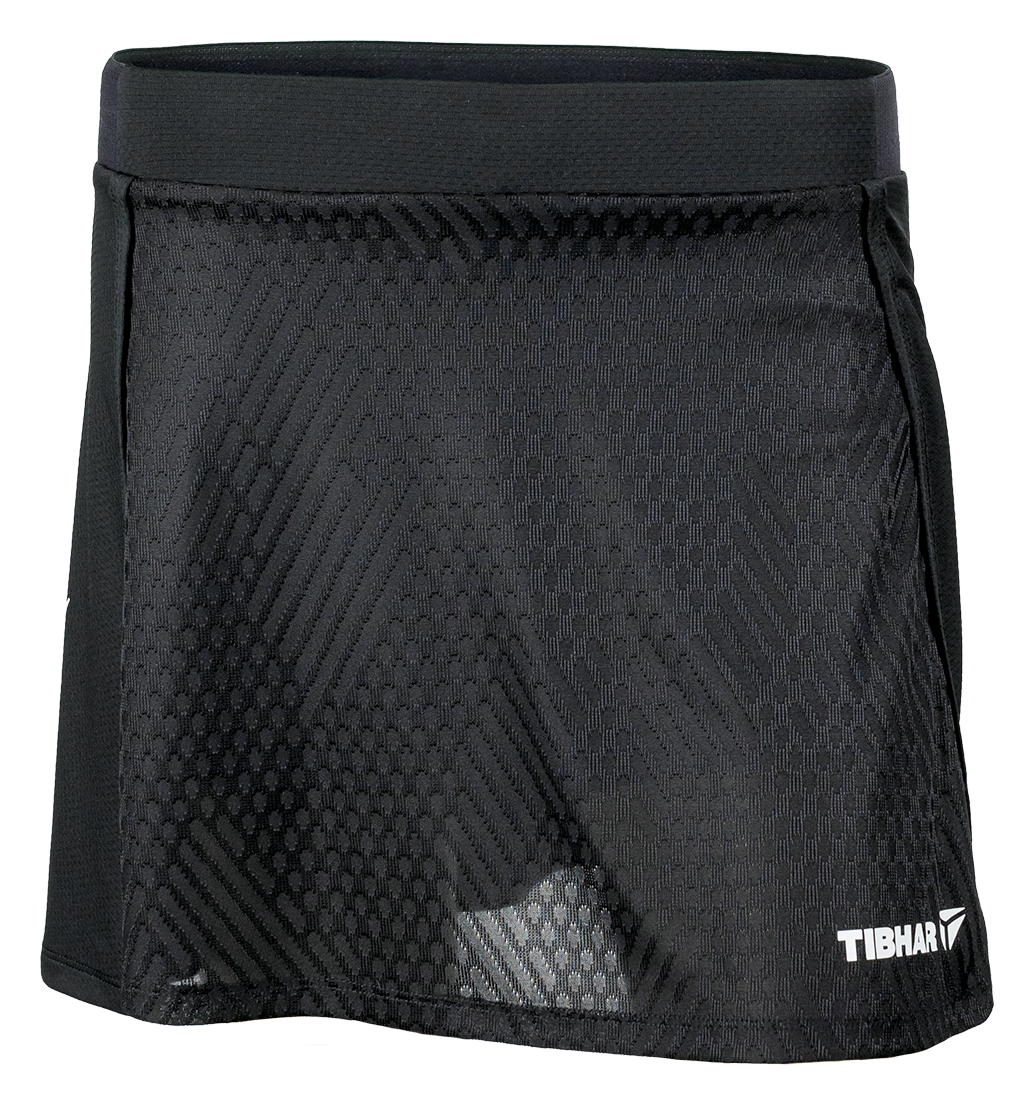 Tibhar Osmium Skort in Schwarz – Damen-Tischtennisrock mit integrierter Hose.