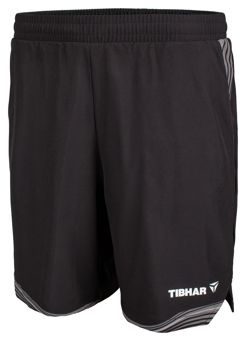 Tibhar L2 River Tischtennis-Shorts in Schwarz/Grau.