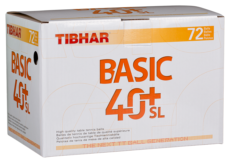 Tibhar BASIC 40+ SL 72er Pack – Verpackung.