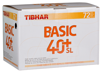 Tibhar BASIC 40+ SL 72er Pack – Verpackung.