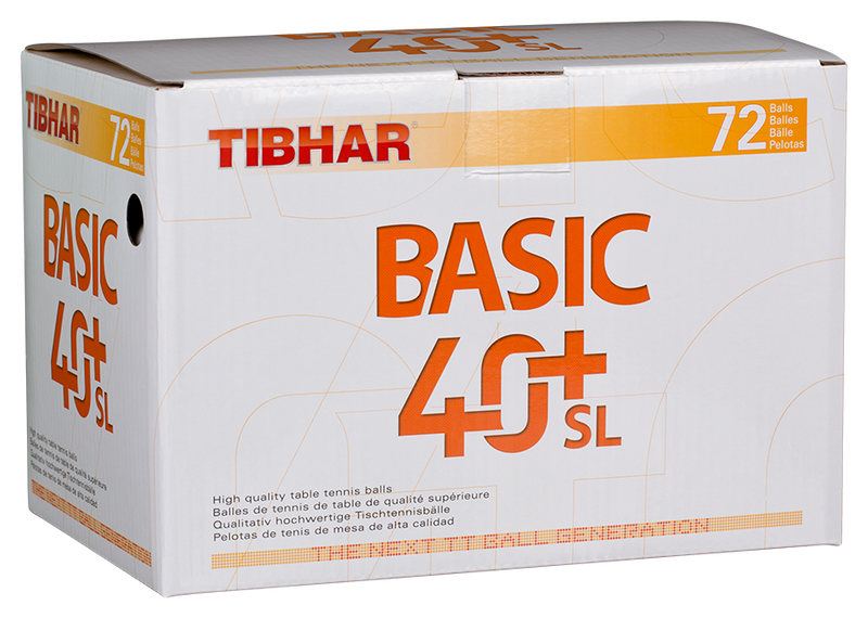 Tibhar BASIC 40+ SL 72er Pack – Verpackung.