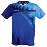 Tibhar Azur TT-Shirt in Blau/Marine – Tischtennis-Funktionsshirt, Vorderansicht.