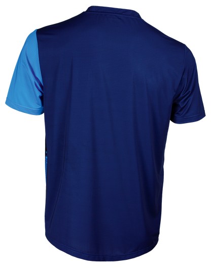 Tibhar Azur TT-Shirt in Blau/Marine – Rückansicht.