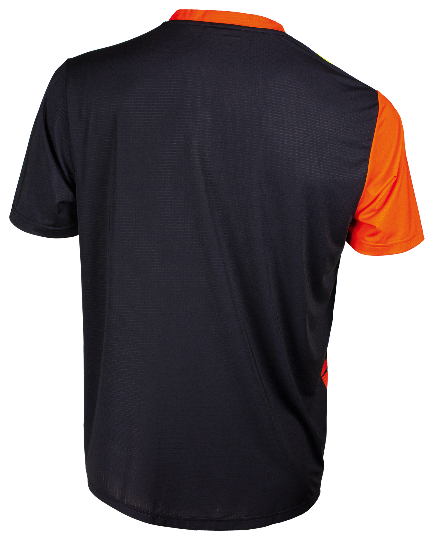 Tibhar Azur TT-Shirt in Orange/Schwarz – Rückansicht.