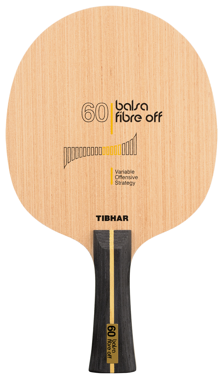 Tibhar Balsa Fibre OFF 60 Tischtennisholz Detailansicht.