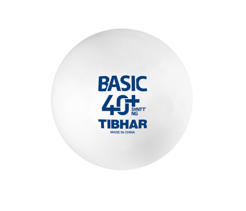 Tibhar BASIC 40+ SynTT NG Tischtennisball in Weiß.