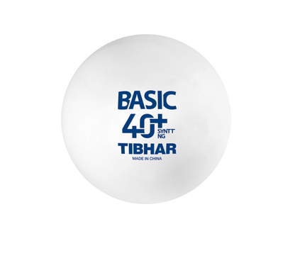Tibhar BASIC 40+ SynTT NG Tischtennisball in Weiß.