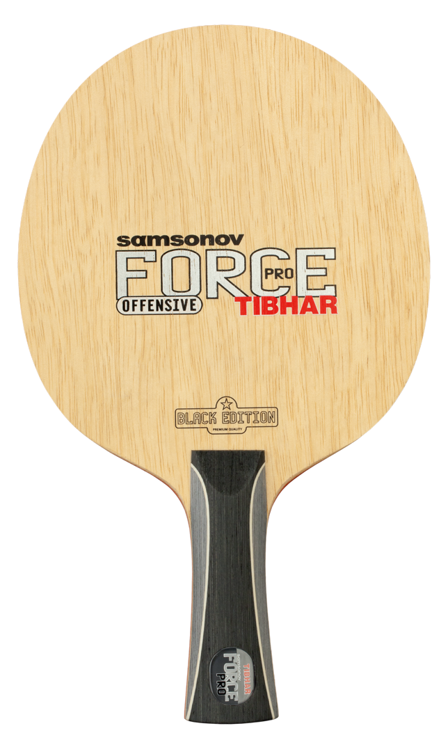 Tibhar Samsonov Force Pro Black Edition Tischtennisholz Detailansicht.