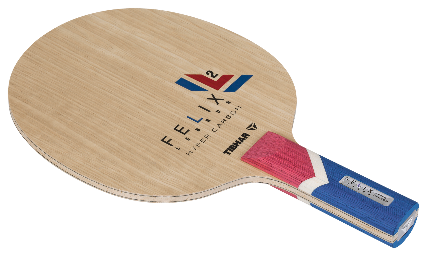 Tibhar Félix Lebrun Hyper Carbon Tischtennisholz – Gerader Griff.