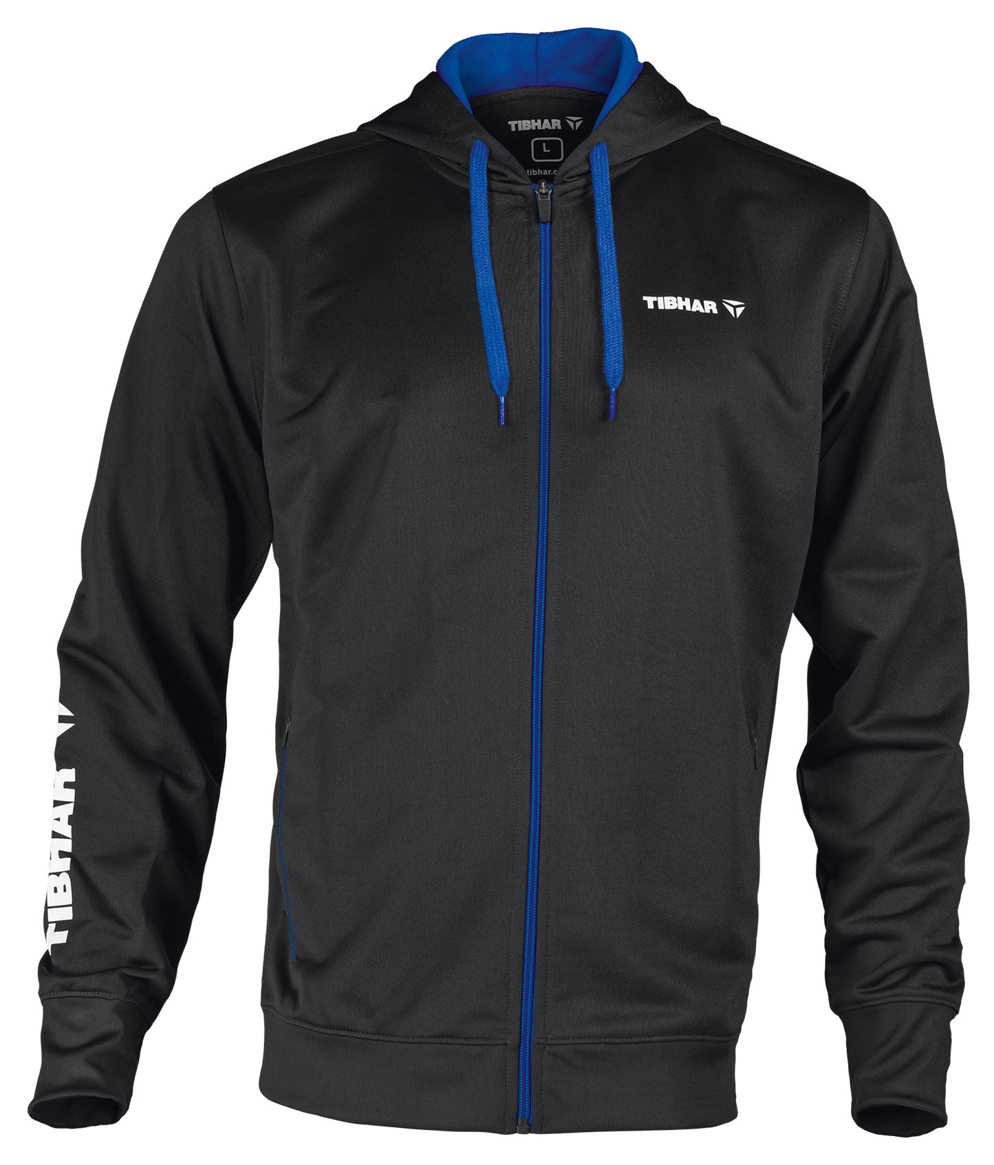 Tibhar Mundo Hoodie in Schwarz/Blau – bequemer Kapuzenpullover.