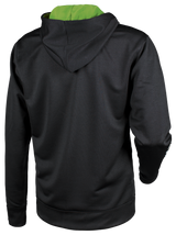 Tibhar Mundo Hoodie in Schwarz/Grün – Rückansicht.