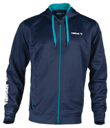Tibhar Mundo Hoodie in Marine/Petrol – bequemer Kapuzenpullover, Vorderansicht.