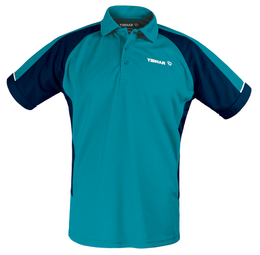Tibhar Mundo Hemd Baumwolle in Petrol/Marine – weiches Baumwoll-Tischtennishemd.