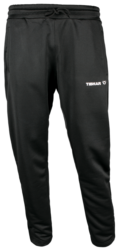 Tibhar Tracksuit Mundo Hose in Schwarz, Vorderansicht.
