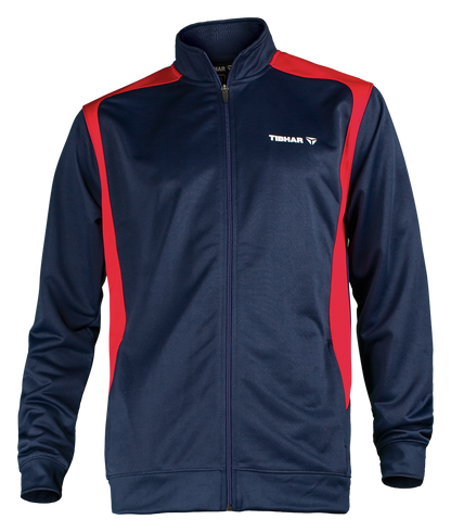 Tibhar Tracksuit Mundo Jacke in Marine/Rot.