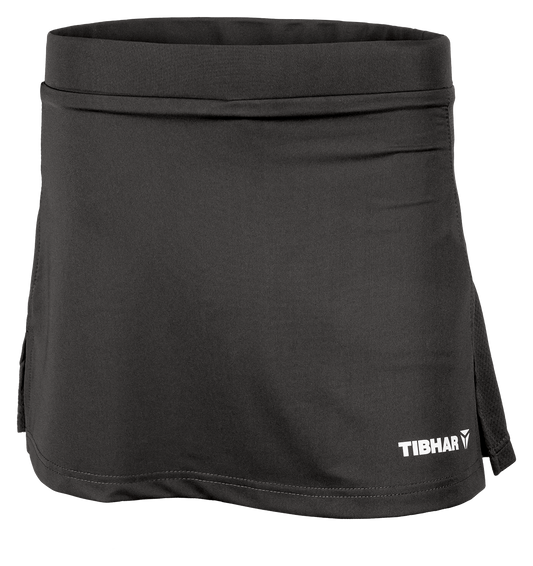 Tibhar Mundo Skort in Schwarz – Damen-Tischtennisrock mit integrierter Hose.