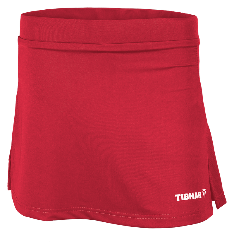 Tibhar Mundo Skort in Rot – Damen-Tischtennisrock mit integrierter Hose.