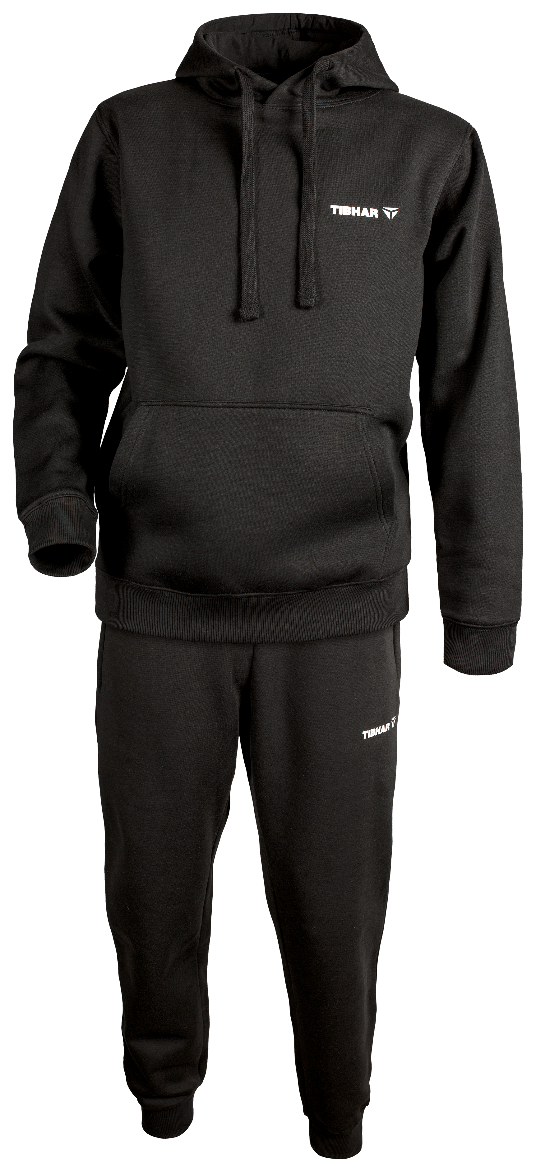 Tibhar Nero – Hoodie und Jogginghose aus Baumwolle im Outfit-Look.