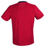 Tibhar Osmium France Hemd in Rot – Rückansicht.