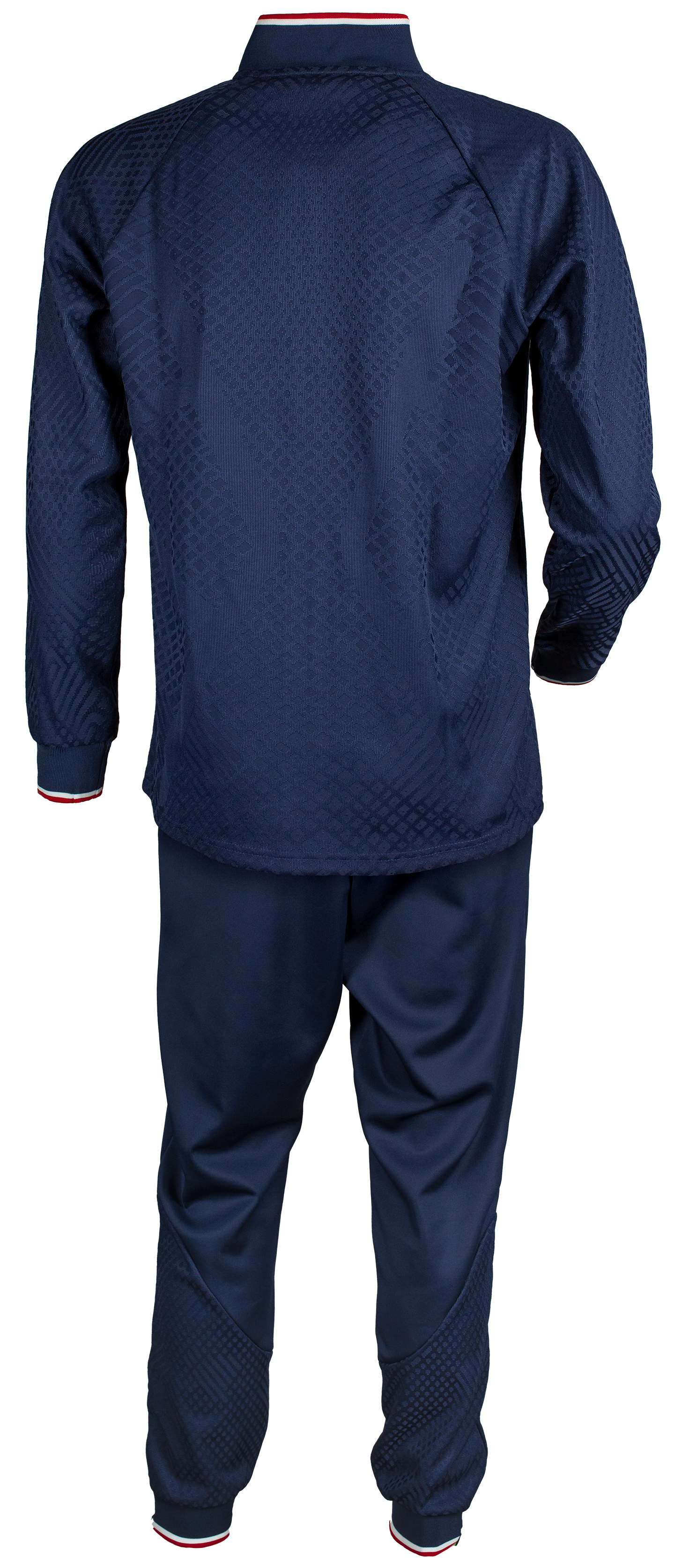 Tibhar Osmium France Trainingsanzug in Marine – Rückansicht.