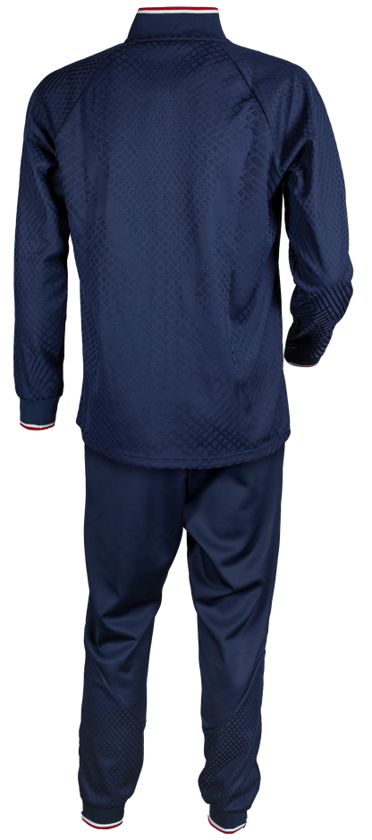 Tibhar Osmium France Trainingsanzug in Marine – Rückansicht.