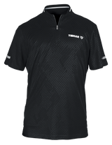 Tibhar Osmium Hemd in Schwarz – hochwertiges Tischtennis-Funktionshemd, Vorderansicht.