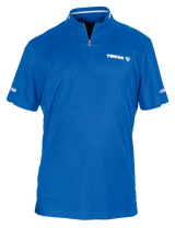 Tibhar Osmium Hemd in Blau – hochwertiges Tischtennis-Funktionshemd, Vorderansicht.