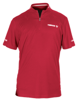 Tibhar Osmium Hemd in Rot – hochwertiges Tischtennis-Funktionshemd, Vorderansicht.