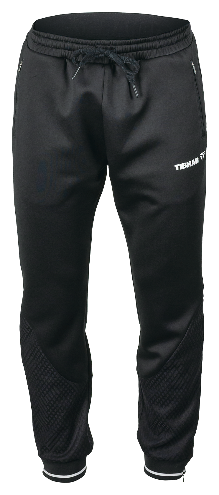 Tibhar Tracksuit Osmium Hose in Schwarz, Vorderansicht.