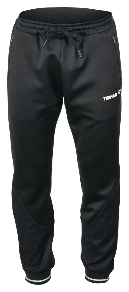 Tibhar Tracksuit Osmium Hose in Schwarz, Vorderansicht.