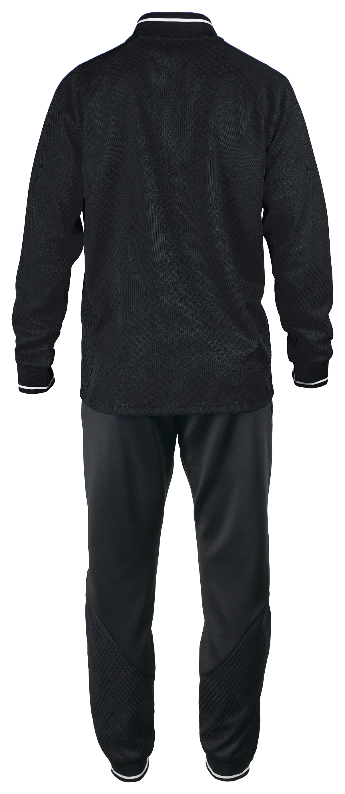 Tibhar Tracksuit Osmium in Schwarz – Rückansicht.
