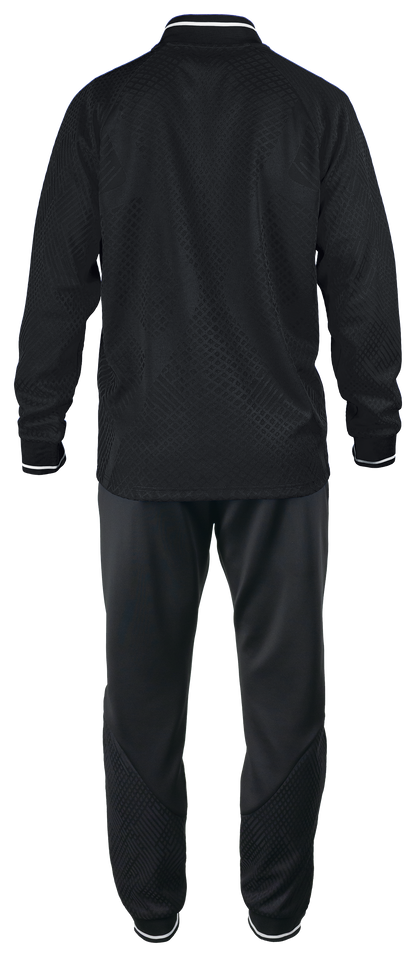 Tibhar Tracksuit Osmium in Schwarz – Rückansicht.