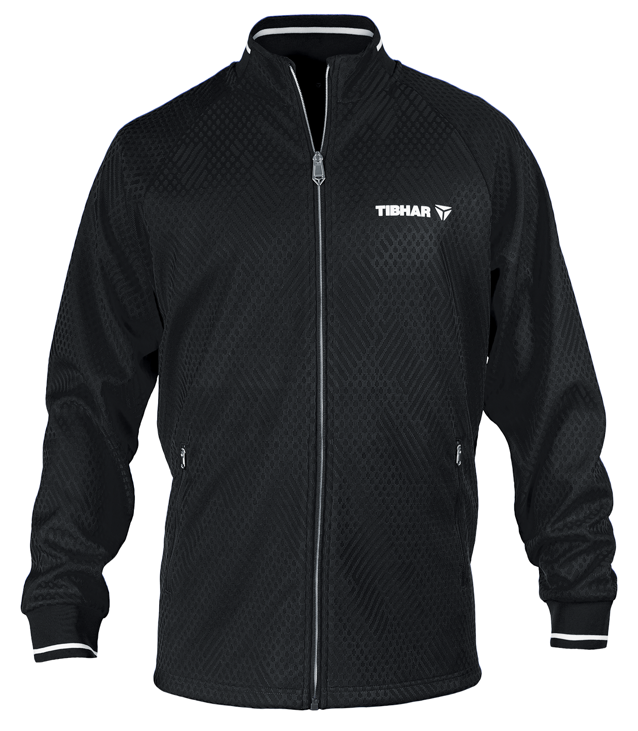 Tibhar Tracksuit Osmium Jacke in Schwarz.