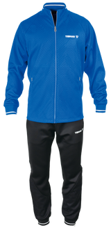 Tibhar Tracksuit Osmium in Blau – Set aus Jacke und Hose, Vorderansicht.