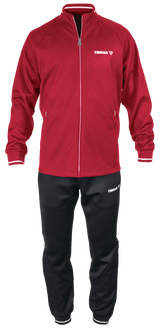 Tibhar Tracksuit Osmium in Rot – Set aus Jacke und Hose, Vorderansicht.