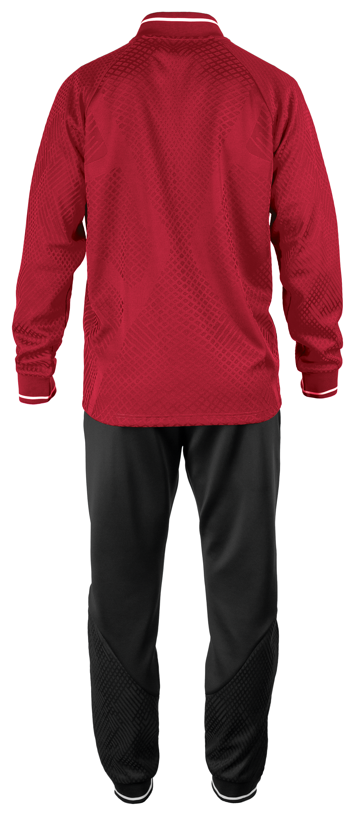 Tibhar Tracksuit Osmium in Rot – Rückansicht.