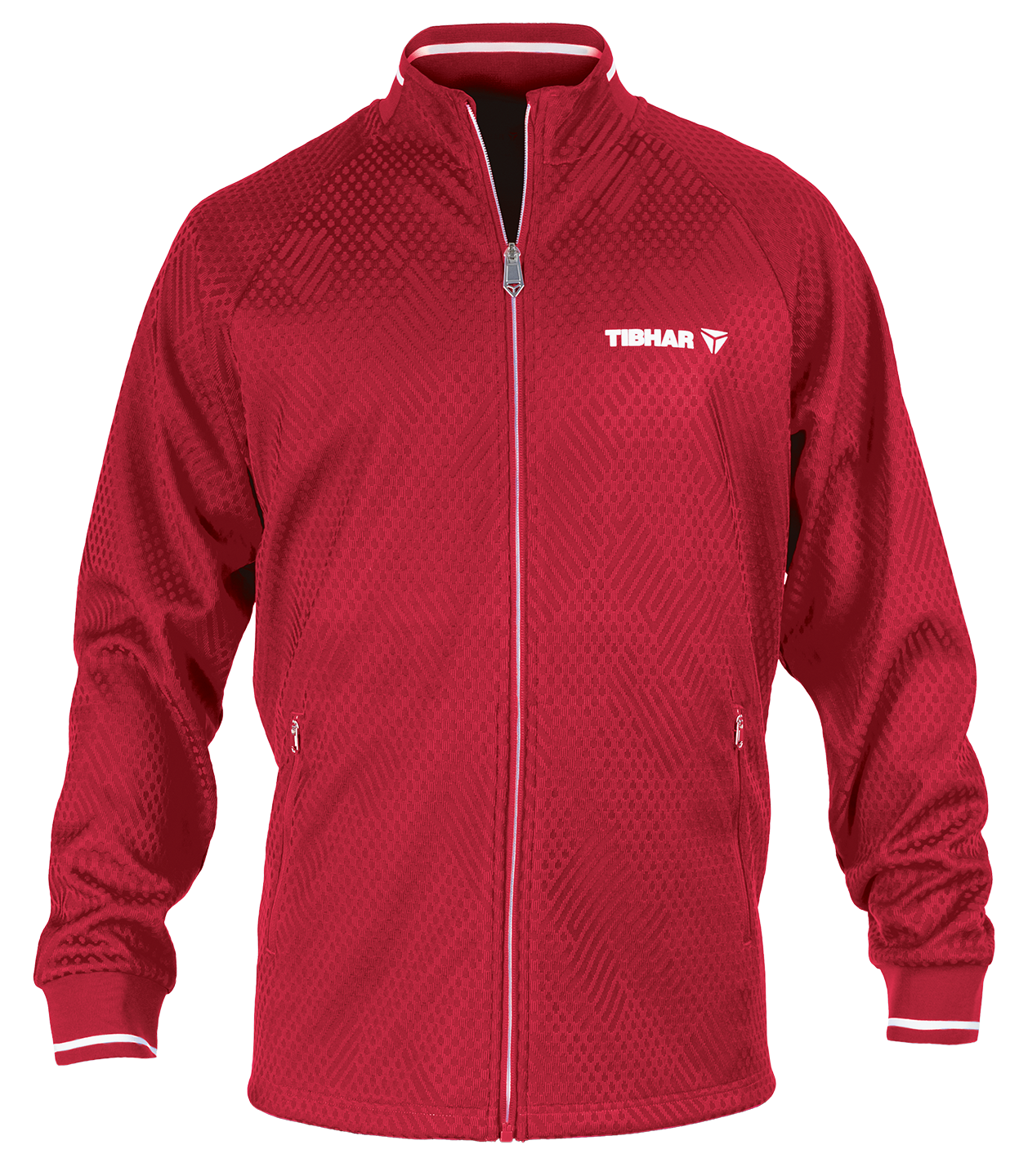 Tibhar Tracksuit Osmium Jacke in Rot.