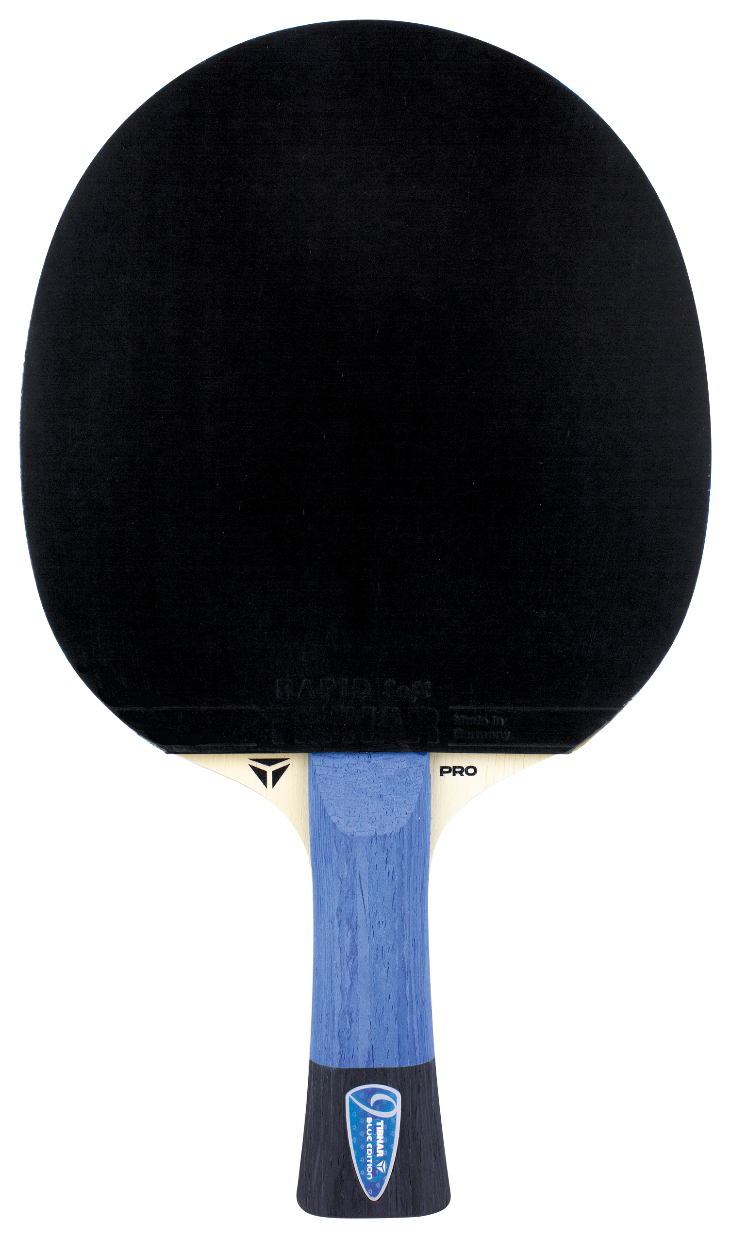 Tibhar Pro Blue Edition Komplettschläger – Vorderseite.
