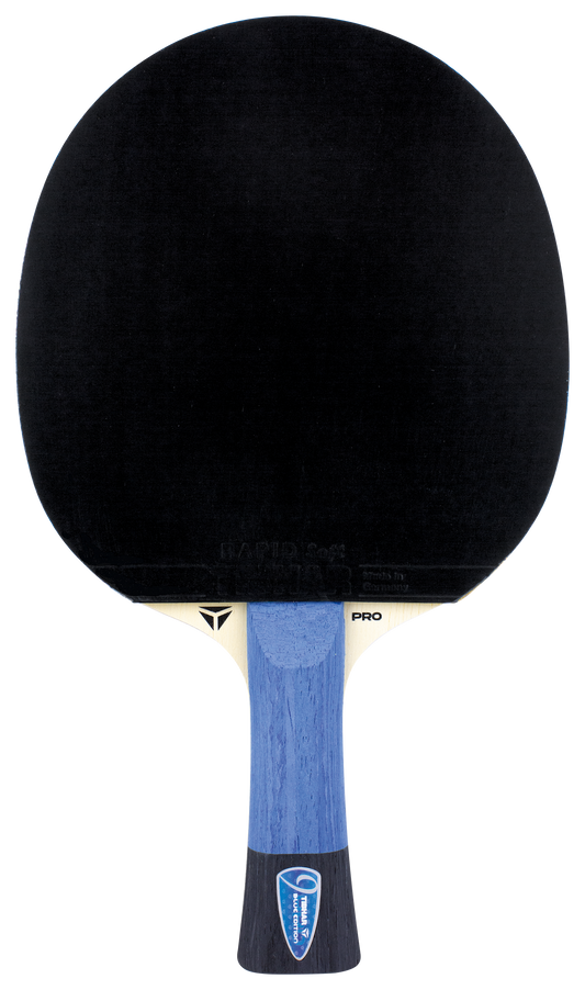 Tibhar Pro Blue Edition Komplettschläger – Vorderseite.