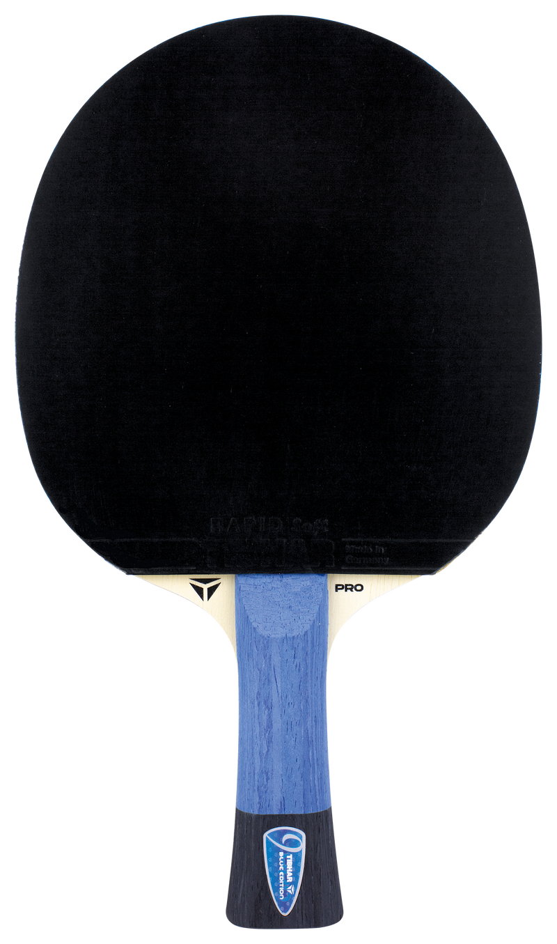 Tibhar Pro Blue Edition Komplettschläger – Vorderseite.