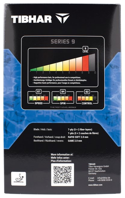 Tibhar Pro Blue Edition – Verpackung Rückseite.