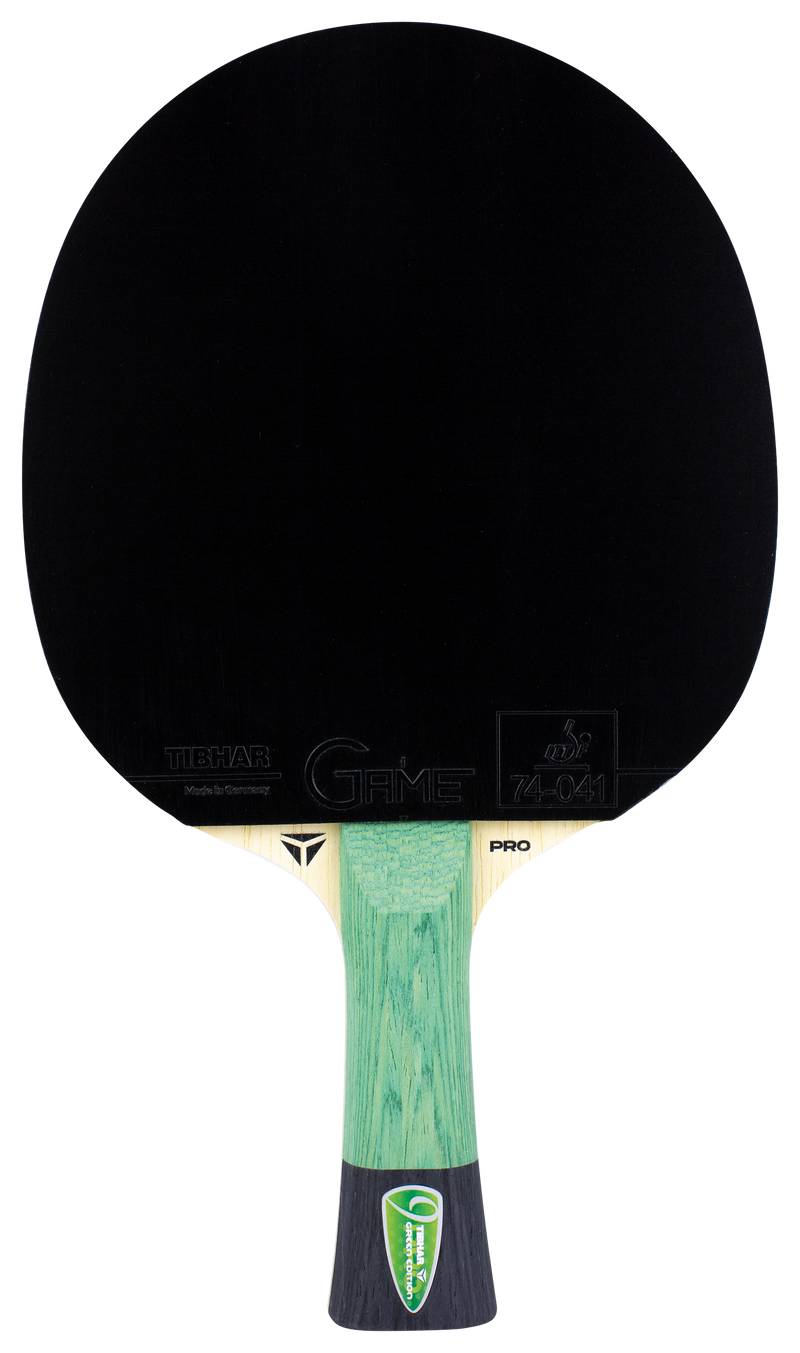 Tibhar Pro Green Edition Komplettschläger – Vorderseite.