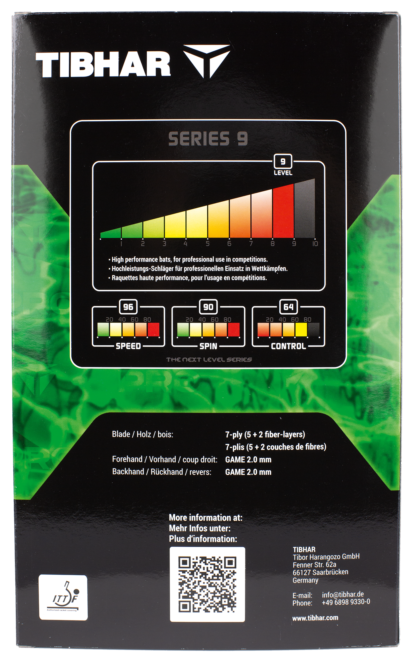 Tibhar Pro Green Edition – Verpackung Rückseite.