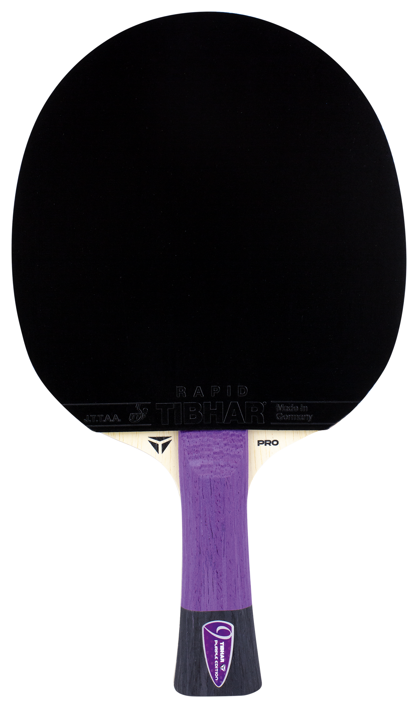 Tibhar Pro Purple Edition Komplettschläger – Vorderseite.