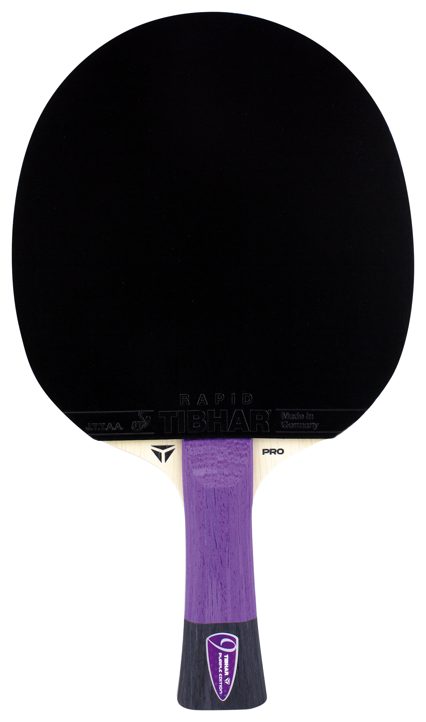 Tibhar Pro Purple Edition Komplettschläger – Vorderseite.
