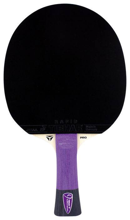 Tibhar Pro Purple Edition Komplettschläger – Vorderseite.