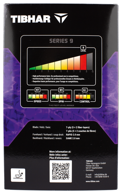 Tibhar Pro Purple Edition – Verpackung Rückseite.