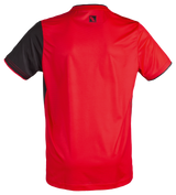 Tibhar L2 River Tischtennis-Shirt in Schwarz/Rot, Detailansicht.