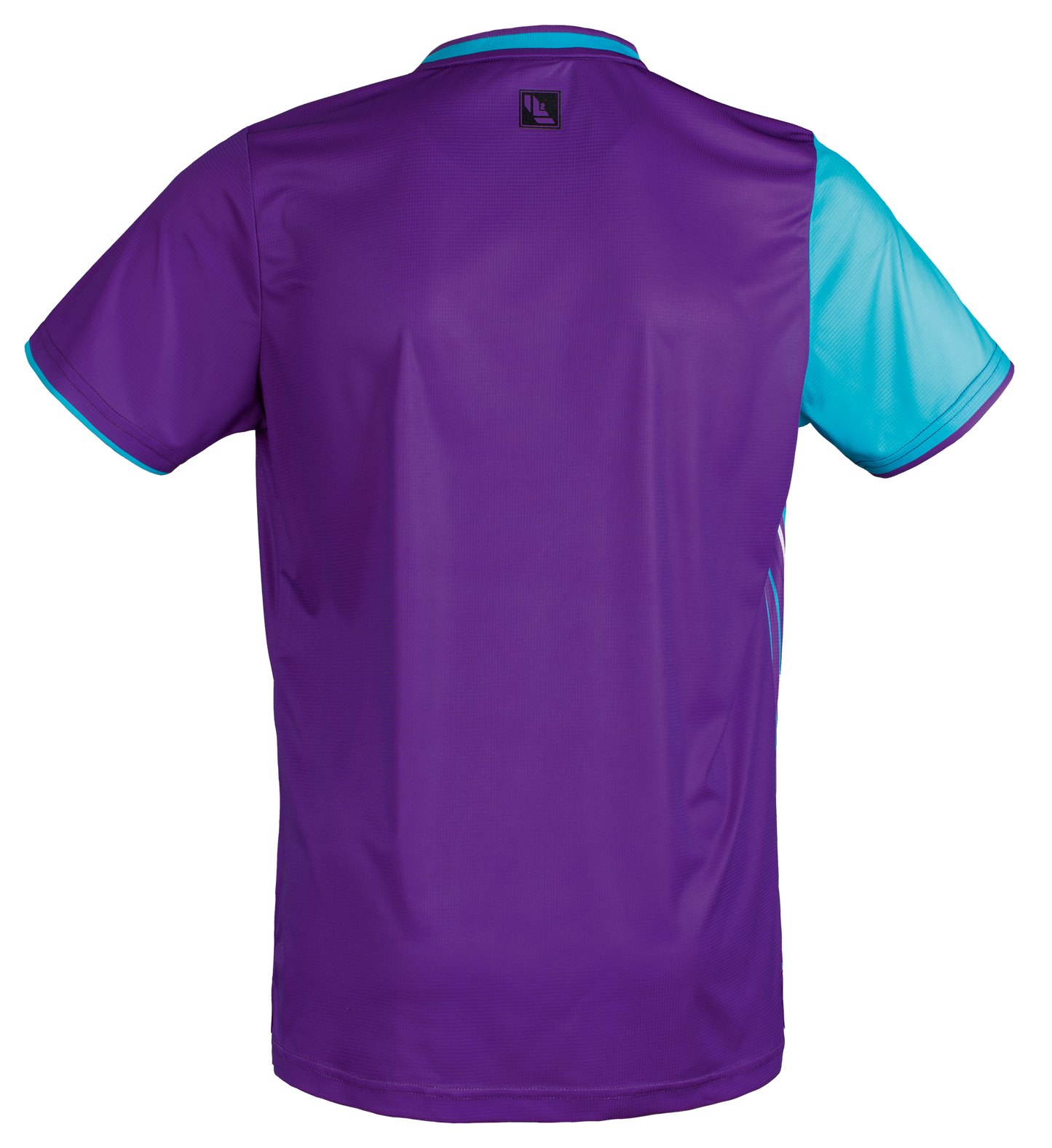 Tibhar L2 River Tischtennis-Shirt in Violett, Detailansicht.